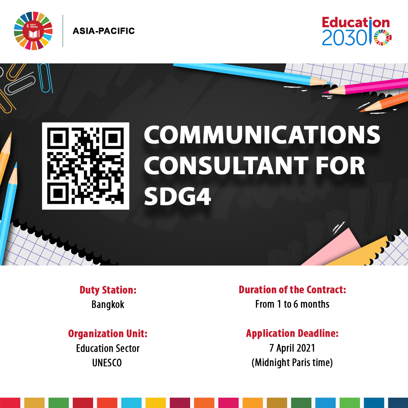 Call for Consultancy: Communications Consultant for SDG4