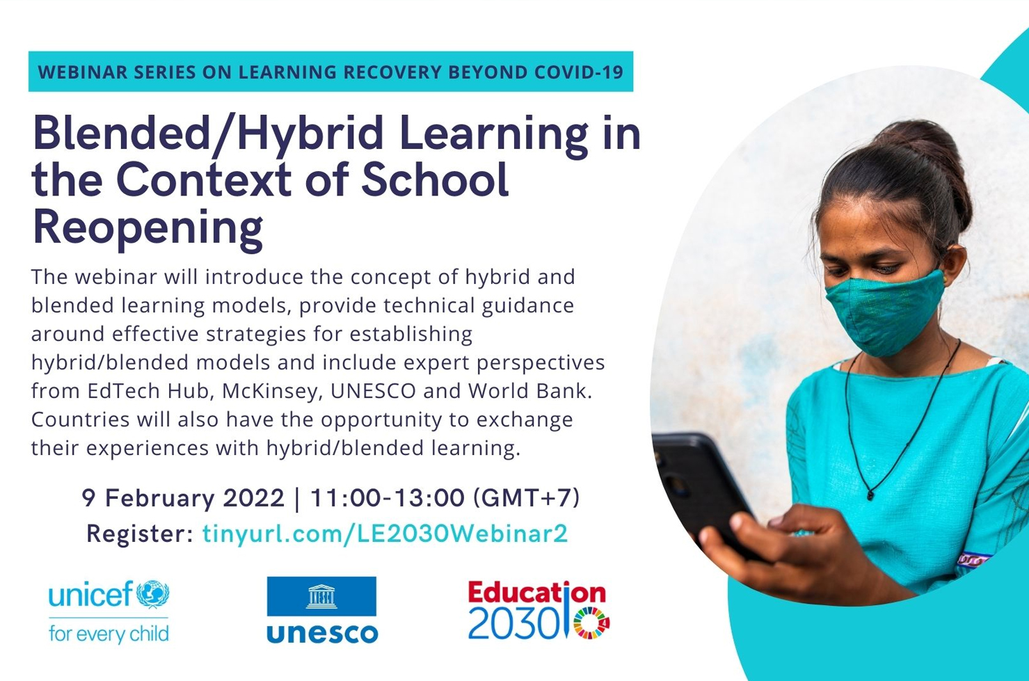 Blended/Hybrid Learning in the Context of School Reopening’ at 11:00 (GMT+7) on 9 February 2022