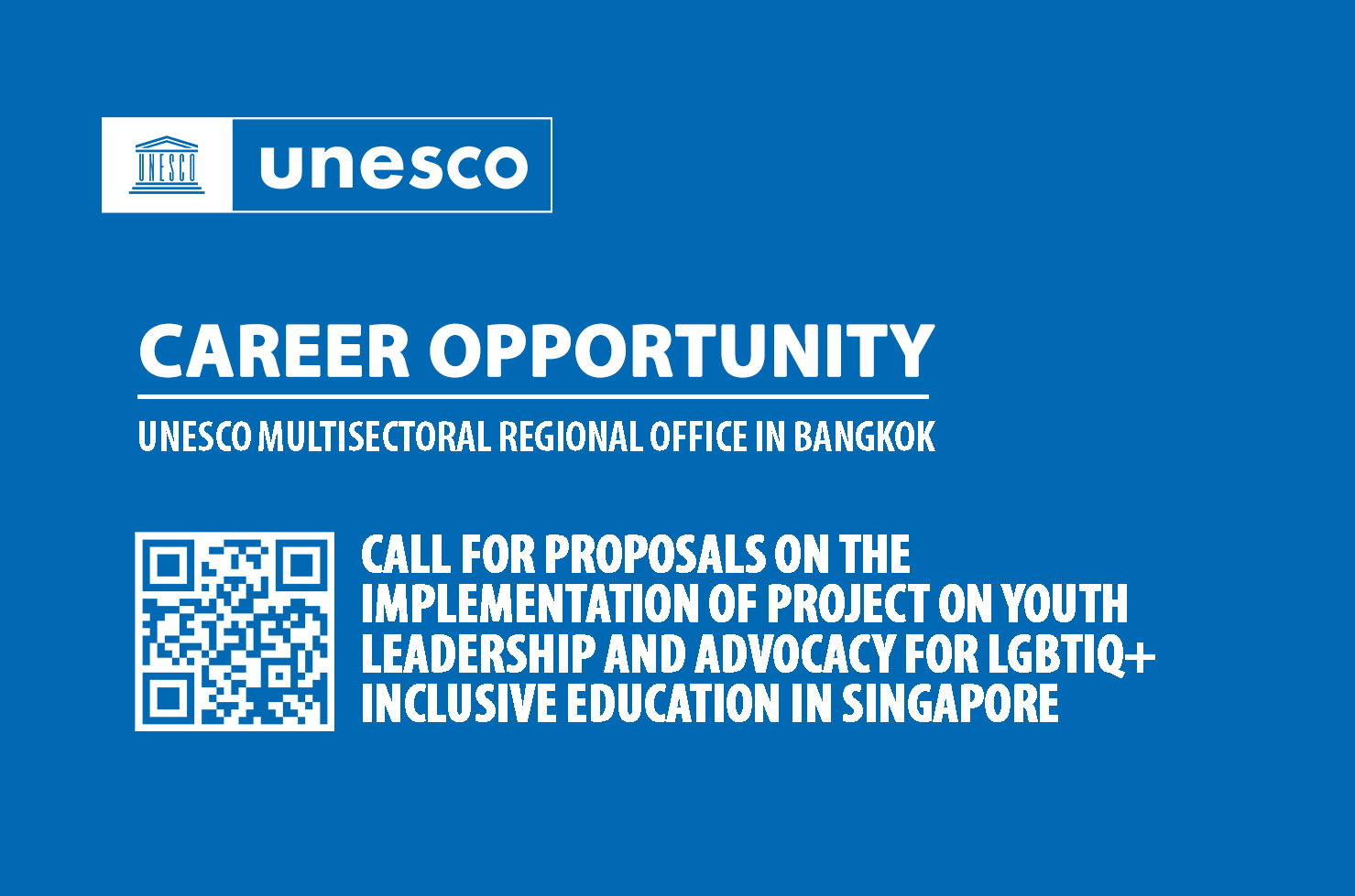 Call for Proposals on the Implementation of Project on Youth Leadership and Advocacy for LGBTIQ+ Inclusive Education in Singapore