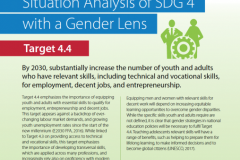 Target 4.4 | Situation Analysis of SDG 4 with a Gender Lens 