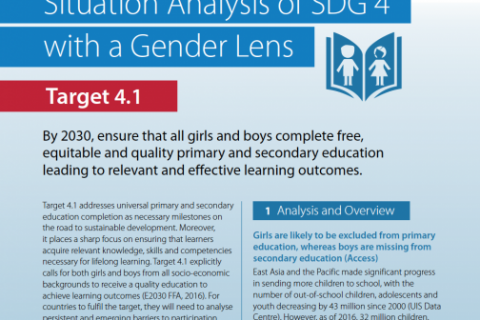 Target 4.1 | Situation Analysis of SDG 4 with a Gender Lens