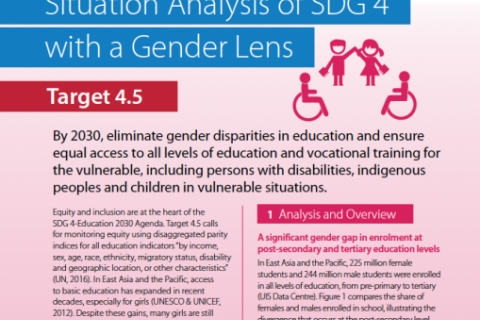 Target 4.5 | Situation Analysis of SDG 4 with a Gender Lens