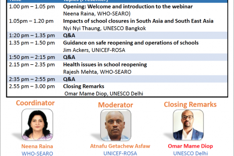 Joint UN webinar on safe school reopening in South-East Asia