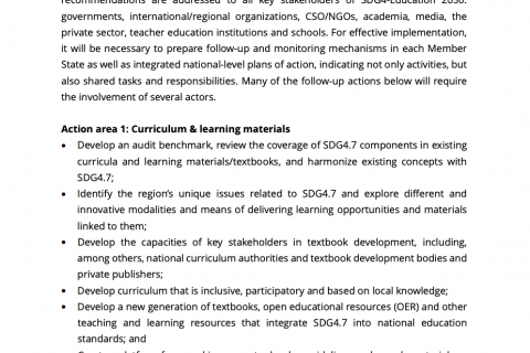 3rd Asia-Pacific Meeting on Education 2030 | Recommendations