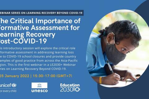 UNICEF-UNESCO joint webinar series on Learning Recovery Beyond COVID-19