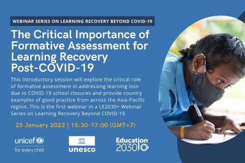 LE2030+ Webinar Series #1: Critical Role of Formative Assessment for Learning Recovery