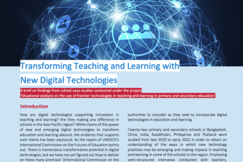 Transforming Teaching and Learning with New Digital Technologies