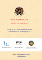 Bhutan Curriculum Guidelines for implementation of Education in Emergencies