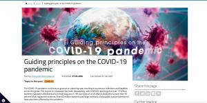 Guiding principles on the COVID-19 pandemic